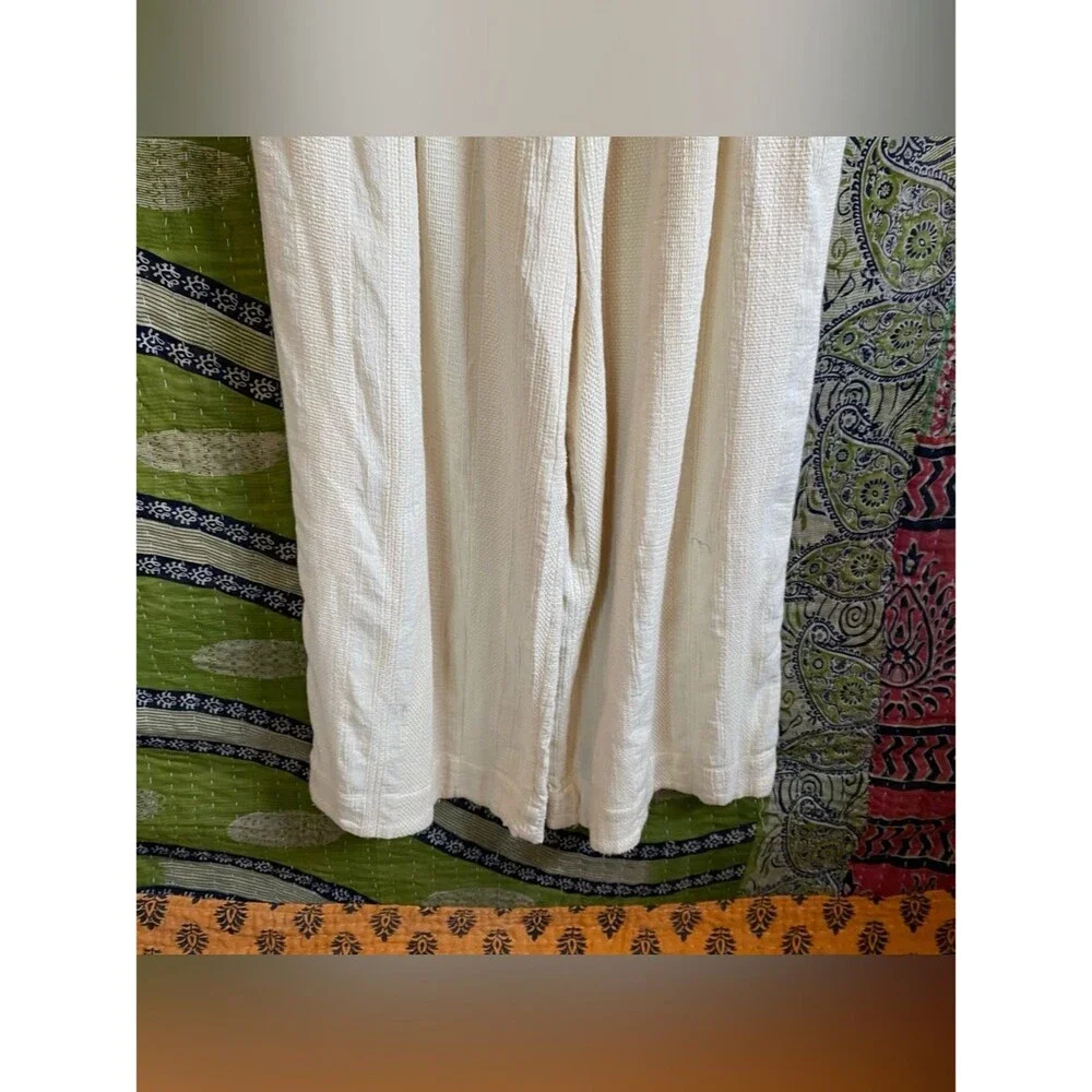 Free People Cream Shiloh One Piece Wideleg Coastal Bohemian Jumpsuit Size Small